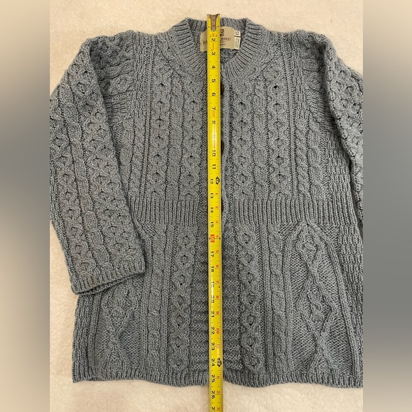 Aran Sweater Market blue cabled cardigan - Picture 5 of 14